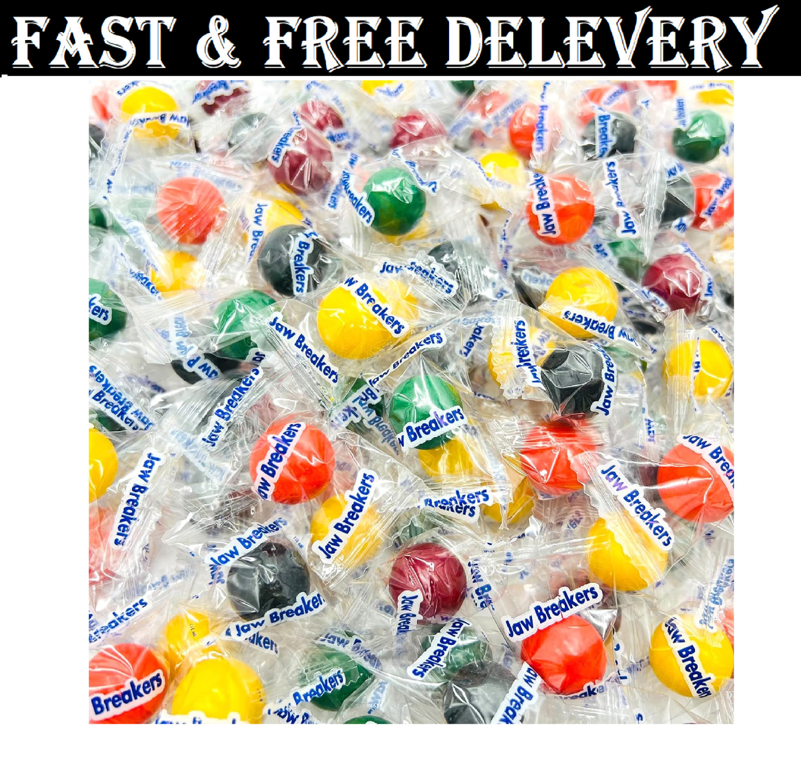 Jawbreakers Mini Hard Candy Fruit Flavored Assortment, Individually Wrapped (... gallery