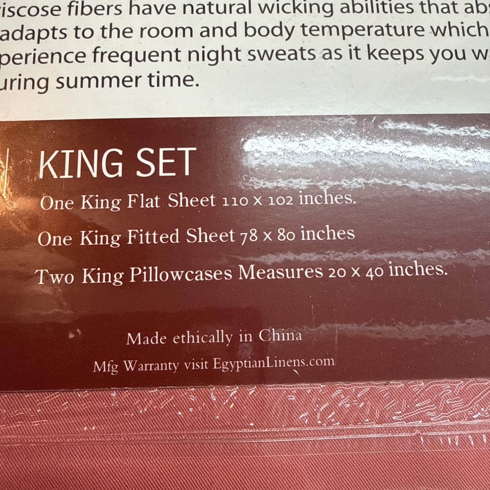 Egyptian Linens Royal Tradition Split King Sheet SET 100% Bamboo Viscose Coral gallery