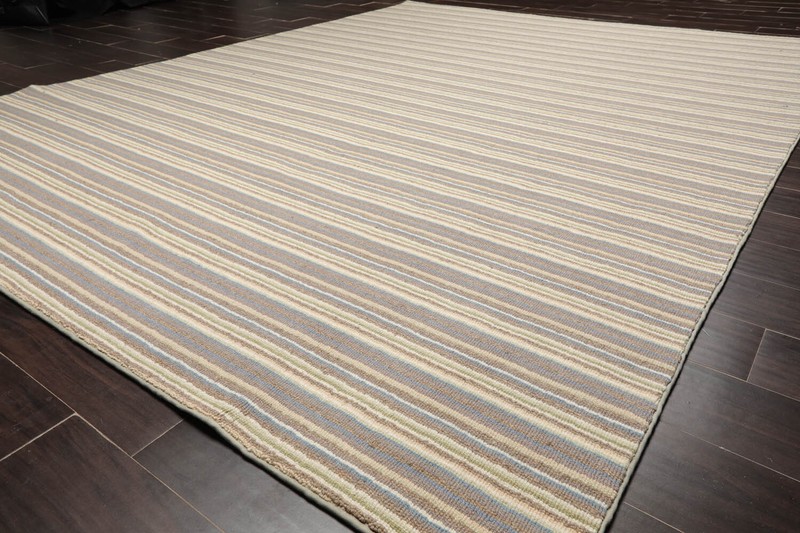 LoomBloom Multi Sizes Multi Color Hand Woven Striped New Zealand Wool Area Rug gallery