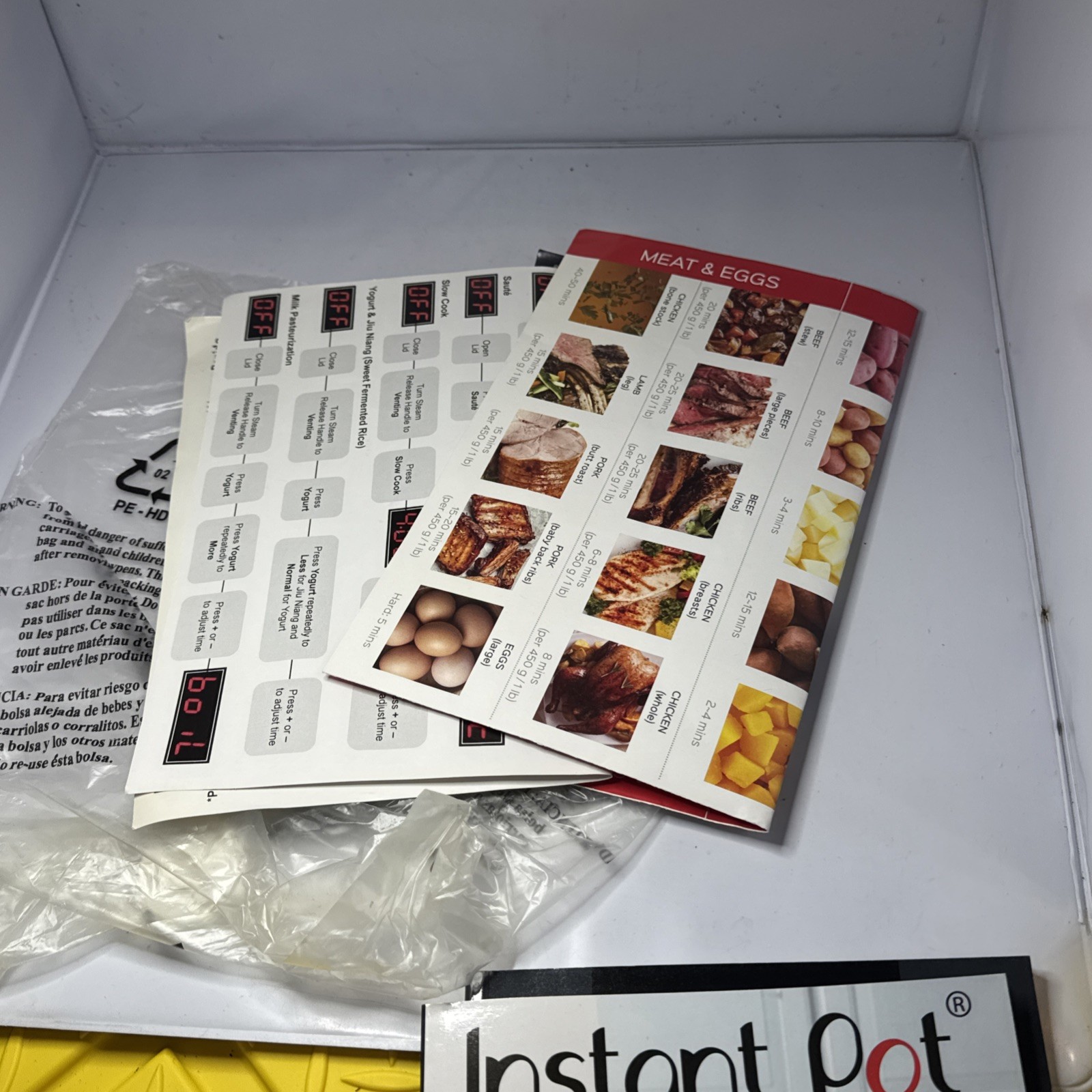 Instant Pot Recipe Booklet & Instant Pot Duo User Manual plus extras gallery