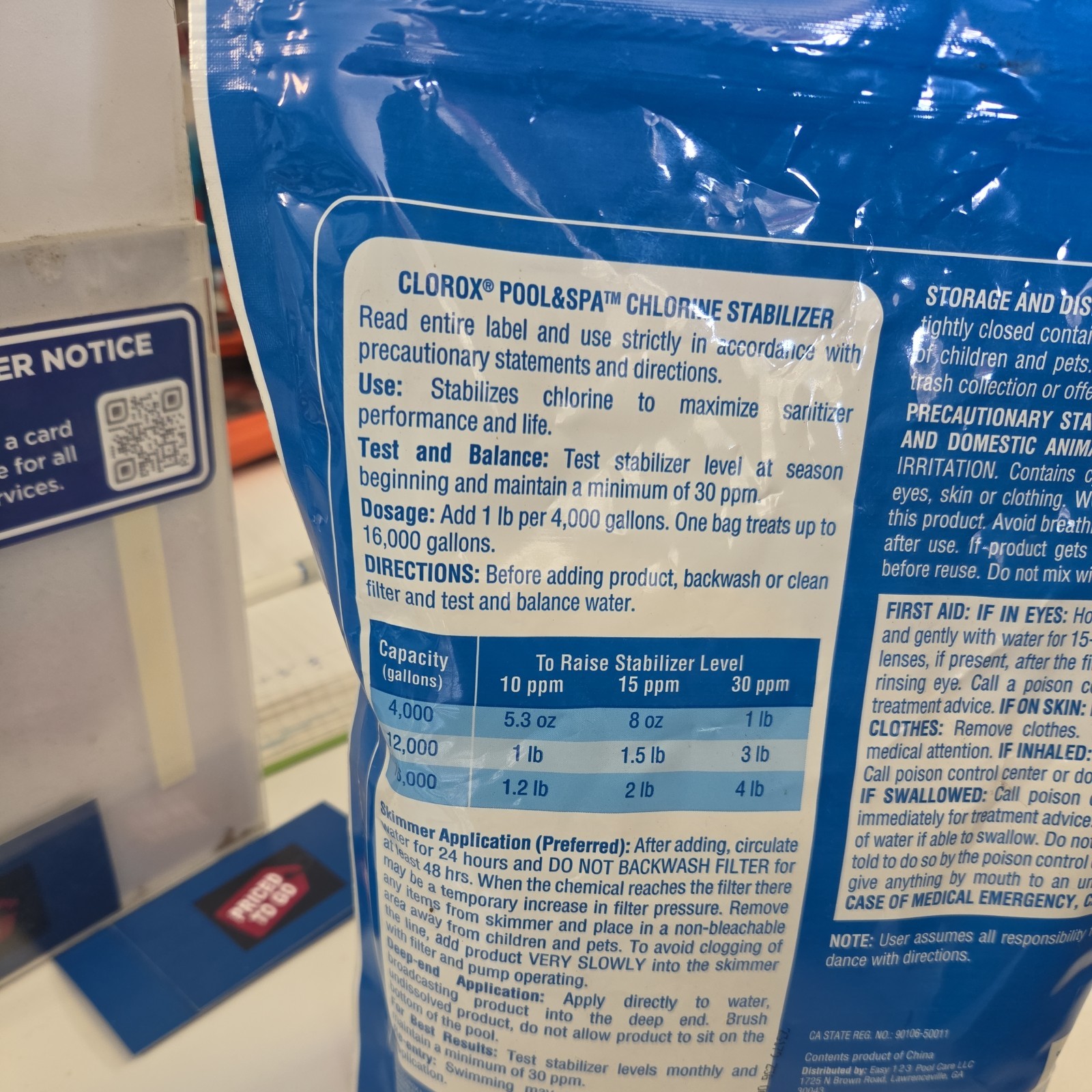 Clorox ChlorineStabilizer for Pool and Spa 4lb bag gallery