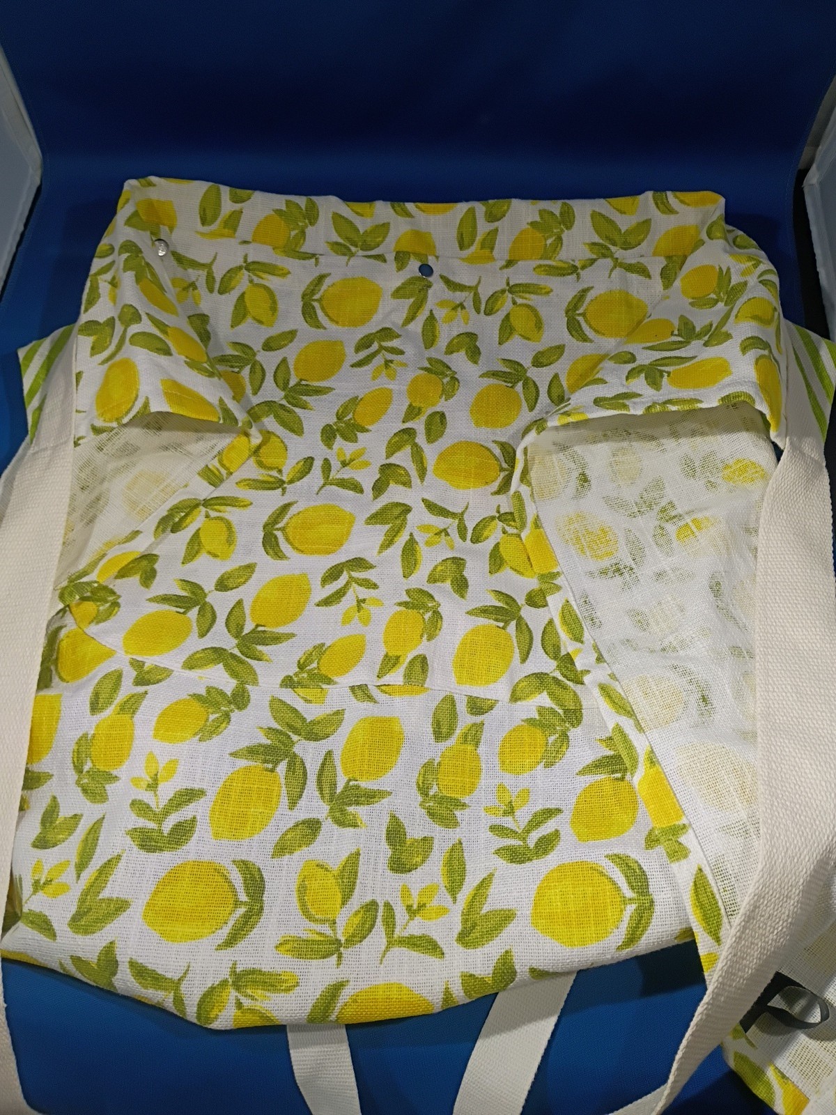 Cynthia Rowley New York Kitsch Apron Green , Yellow, White , Lemon Print , New gallery