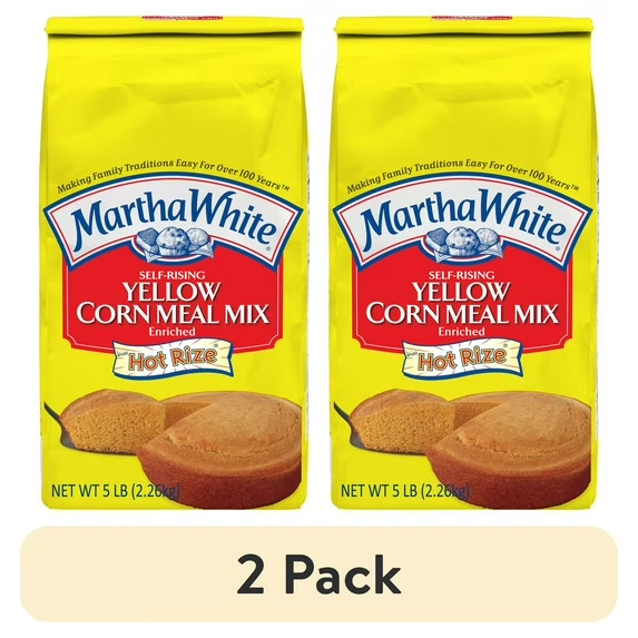 (2 pack) Martha White Self Rising Yellow Corn Meal Mix with Hot Rize, 5 Lb Bag gallery