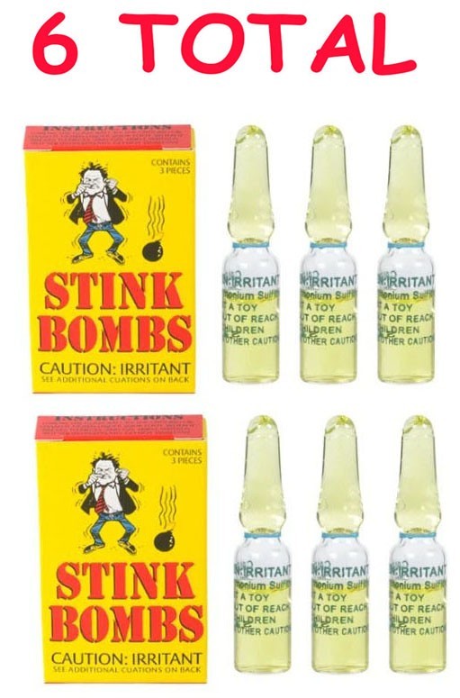 6 STINK BOMBS Glass Vials SMELLY Ass Fart Liquid Gag - QTY DISCOUNTS - FREE GIFT gallery