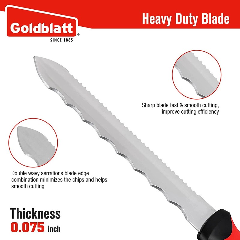Goldblatt Insulation Knife 8'' Stainless Steel Blade Serrated Sharp Double Side gallery