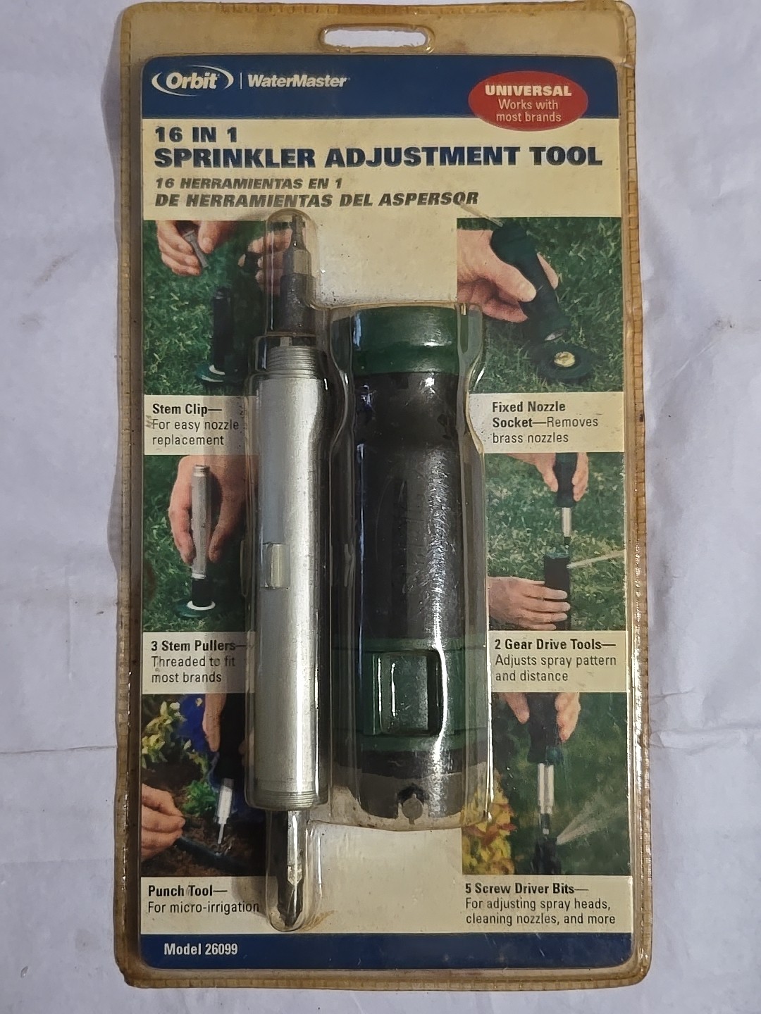 Orbit 16 in 1 Sprinkler Adjustment Tool 26099 Nut Driver Stem Puller NEW gallery