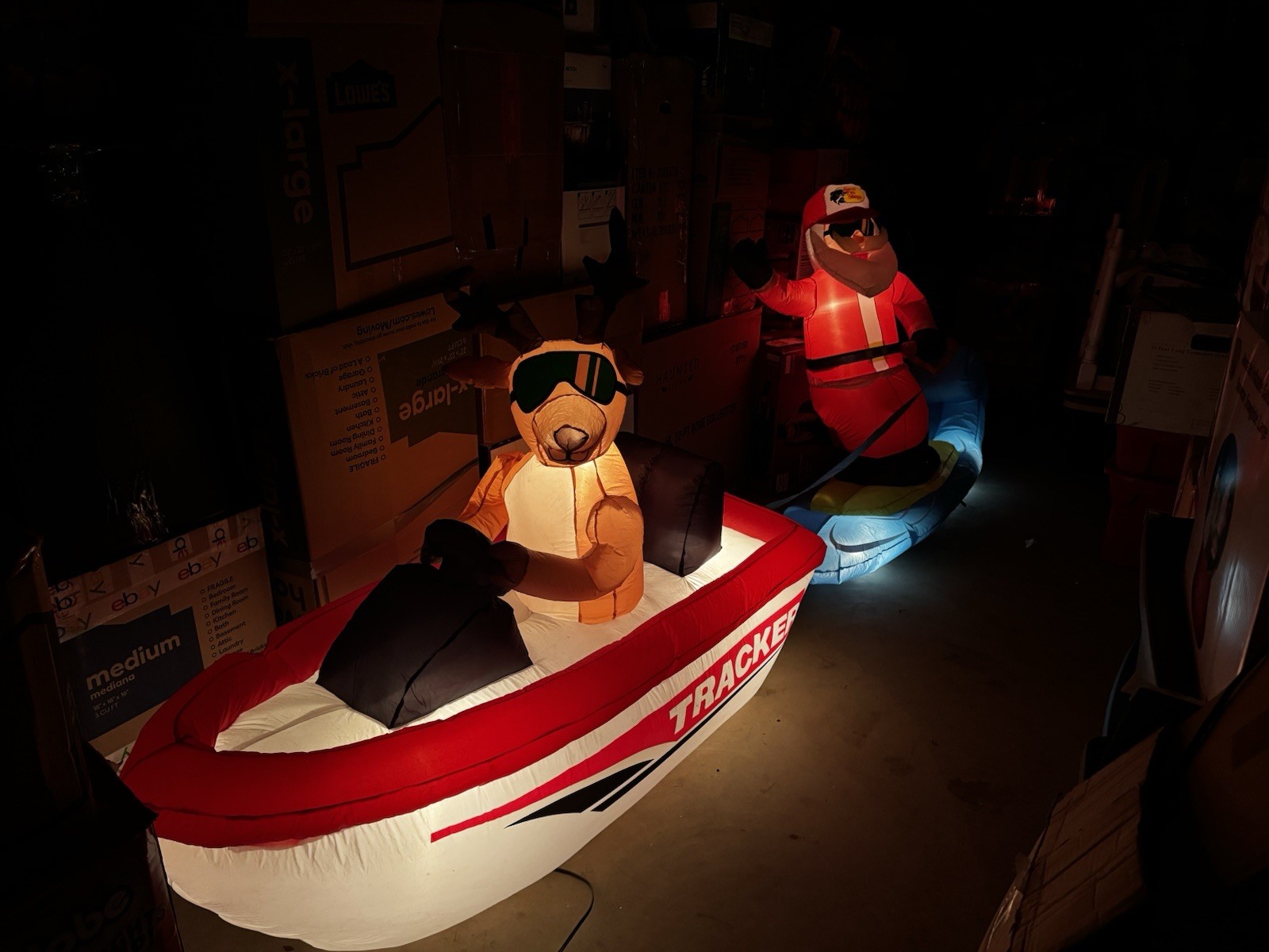 Customized Animated Air blown Inflatable Bass Pro Shop Water Skiing Santa ￼ gallery