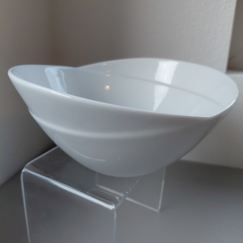 Overandback Serving Bowl Ceramic White Ceramic Monderist Layered Look MOD MCM gallery