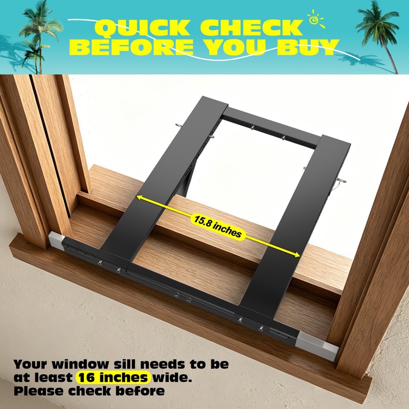No-Drill Window AC Bracket,Adjustable Heavy-Duty Air Conditioner Support Bracket gallery