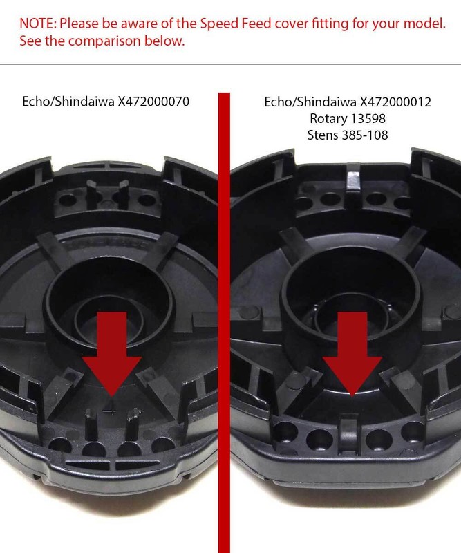 Echo 3 Pack 375 Speed Feed Trimmer Head Drum Lid Covers / X472000012-3PK gallery