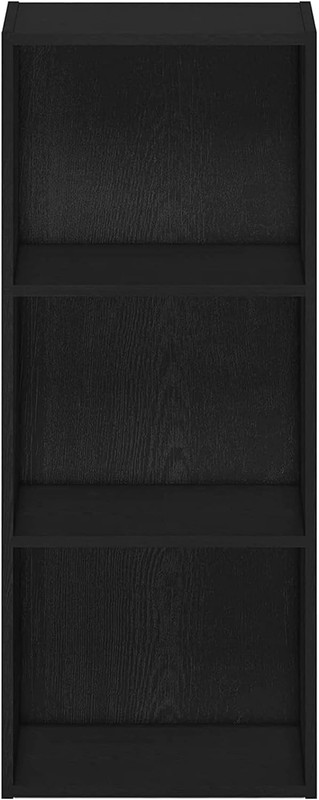 Small Cube Bookshelf Bookcase Shelf 3 Tier Book Storage Black Wood Contemporary gallery