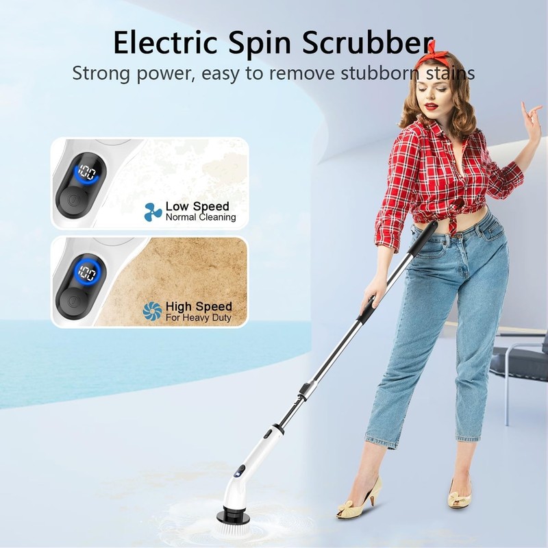 Electric Spin Scrubber with 4 Replaceable Heads gallery