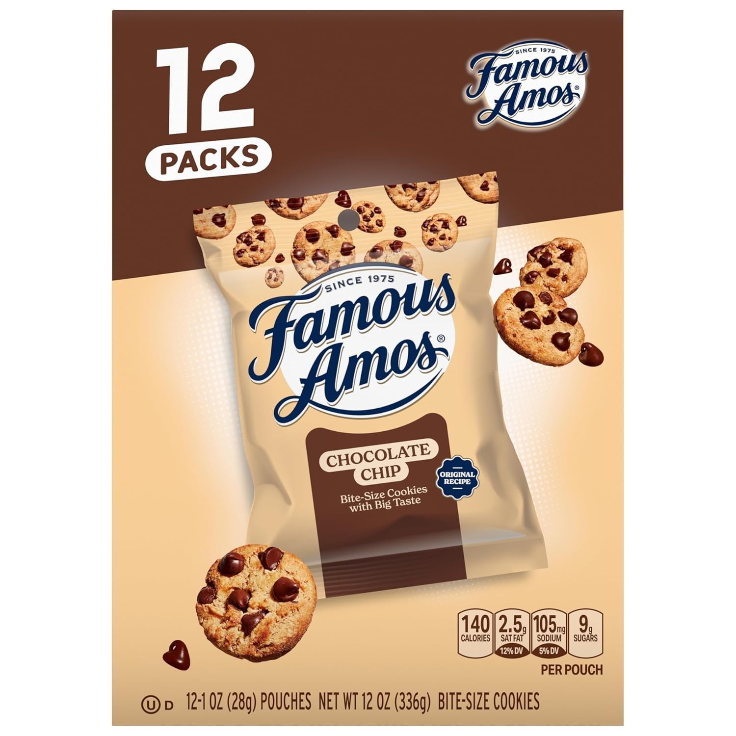 Famous Amos Classic Chocolate Chip Cookies, 1 Ounce Bag (Pack of 12) gallery