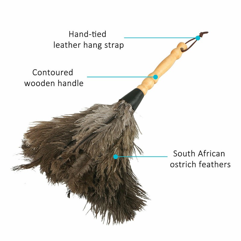 13" Ostrich Feather Duster Durable Dust Collecting Cleaning Tool In Wool Shop^^ gallery