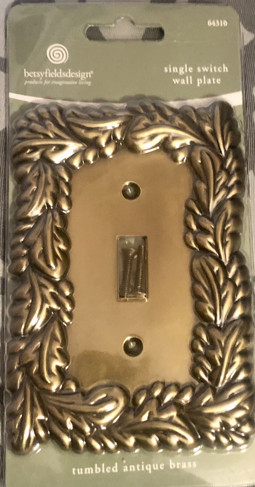￼ Brass Toggle Switch Plate Betsy Fields Design Brand New gallery