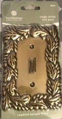 ￼ Brass Toggle Switch Plate Betsy Fields Design Brand New