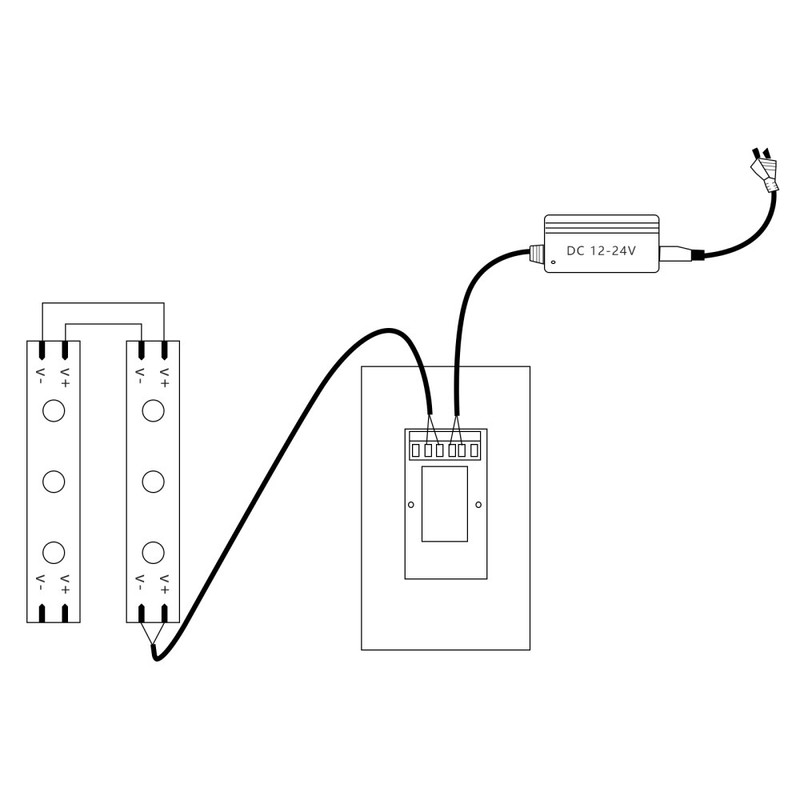 Wall-Mounted Glass Touch Panel LED Dimmer Switch Brightness Controller 12V-24V gallery
