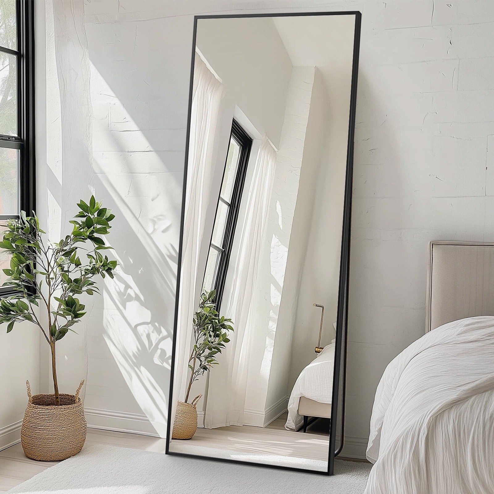 Gianna 71"x26" Full Length Rectangular Mirror Wall or Leaning Aluminum Alloy gallery