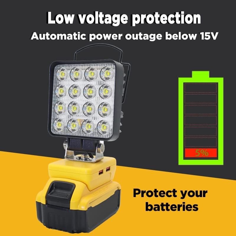 Cordless LED Work Light for Dewalt 20v Battery 34W 3400LM Flood Lights Outdoor gallery