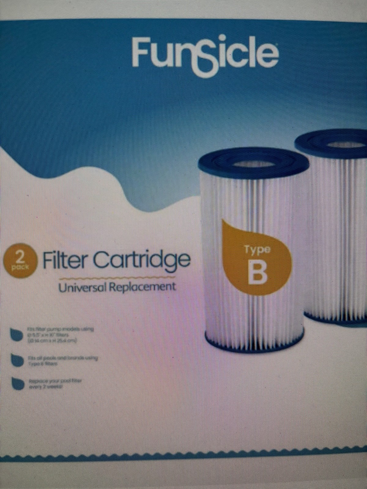 2 Pack Funsicle Filter Cartridge Universal Replacement Type B NIP gallery