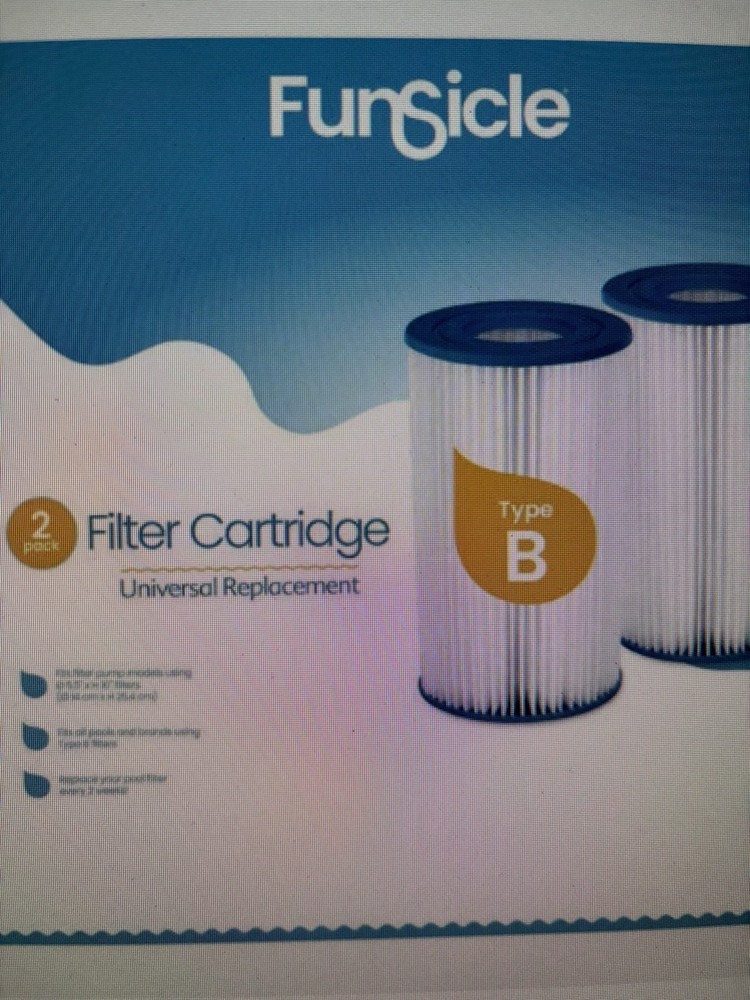 4 Funsicle Filter Cartridges Universal Replacement Type B* 2 packs of 2 each