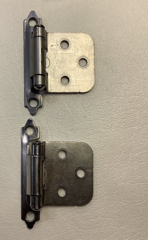 Self Closing Cabinet Hinges Chrome Nickel 22 Packs w/ 2 Hinges In Each 44 Total gallery
