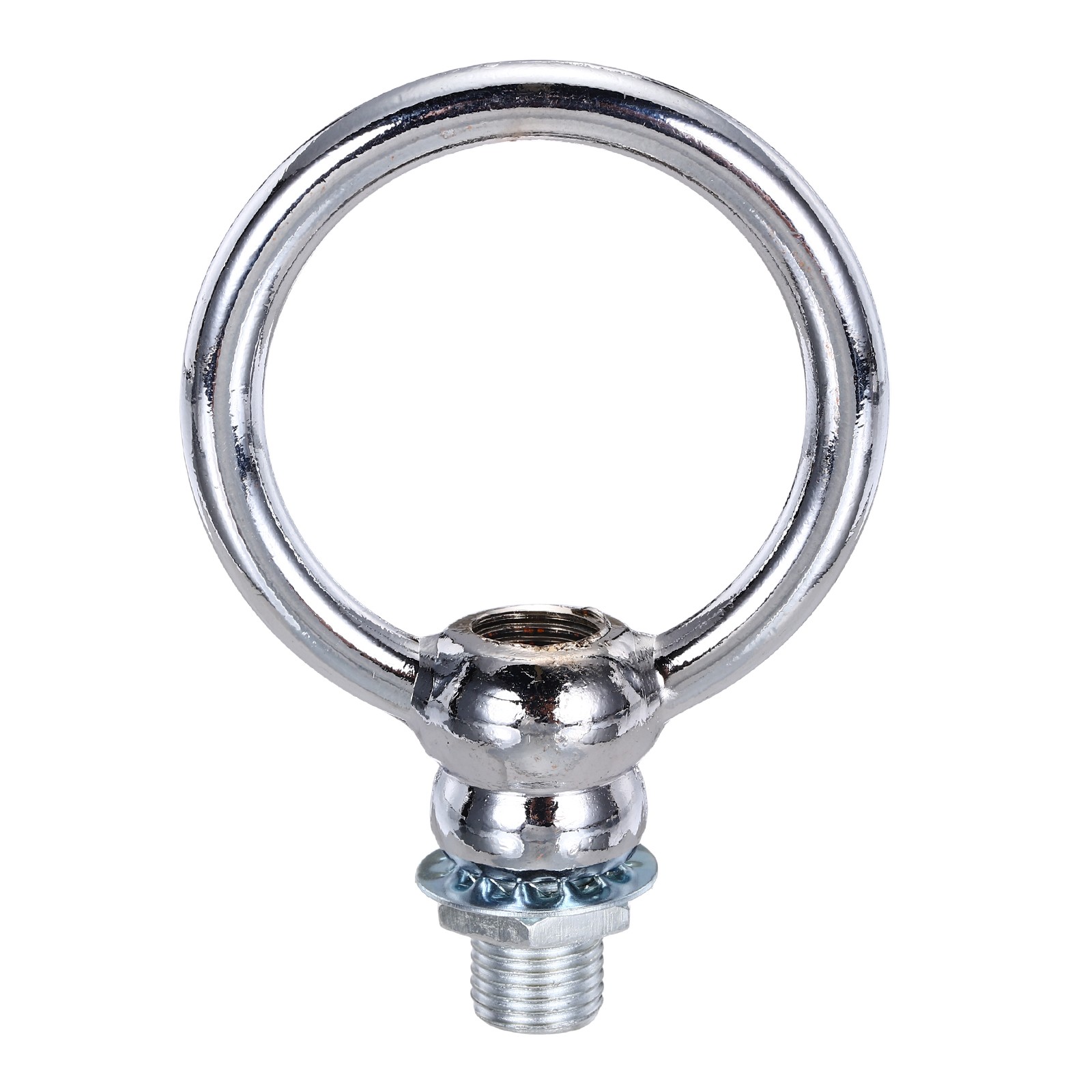 8kg M10 2x2.3" Thread Lifting Eye Nut Holder Hook Ring Silver gallery