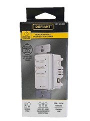In Wall Push Button Countdown Timer Switch with Screw Terminals 15A Up To 4 Hour