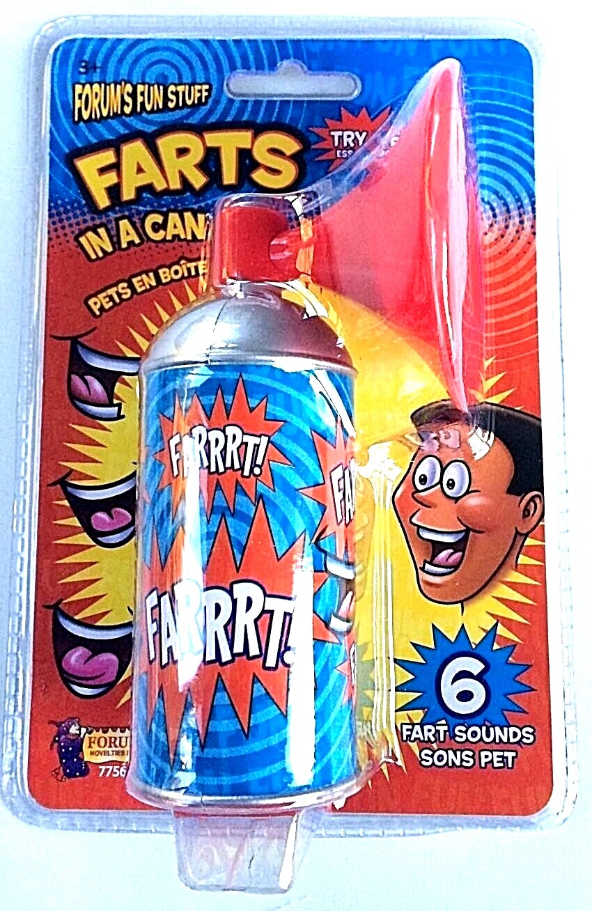 FARTS IN A CAN Button Whoopee Noise Maker Gas Joke Prank 6 Sounds Horn Machine gallery