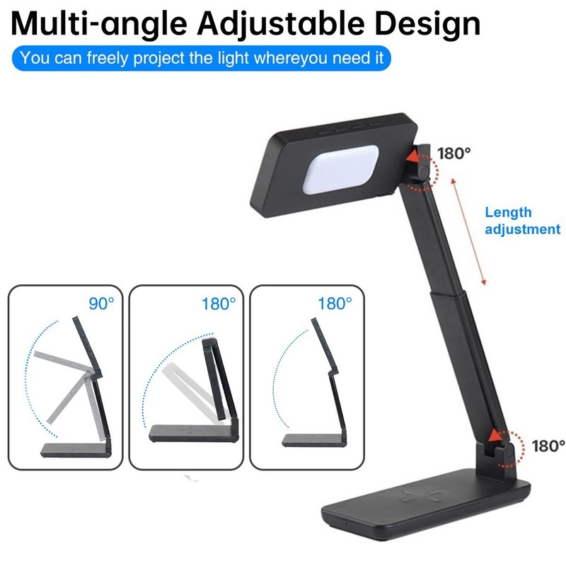 Desk Lamp, Desk Light with Wireless Charger, USB Charging Port, Dimmable Office gallery