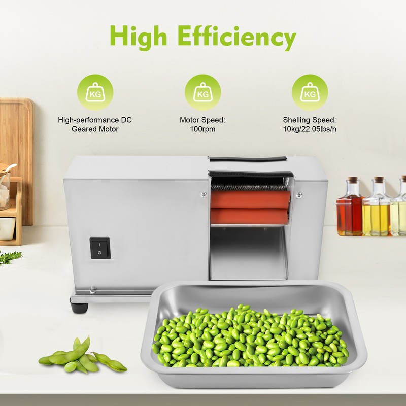Electric Pea Sheller 20W Semi-automatic Bean Pea Sheller Peeling Machine 22 lbs gallery