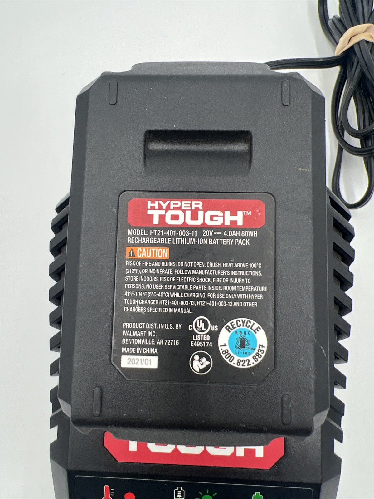 Hyper Tough 20V Volt Lithium-Ion Battery Charger HT21-401-003-12 & 20V BATTERY gallery