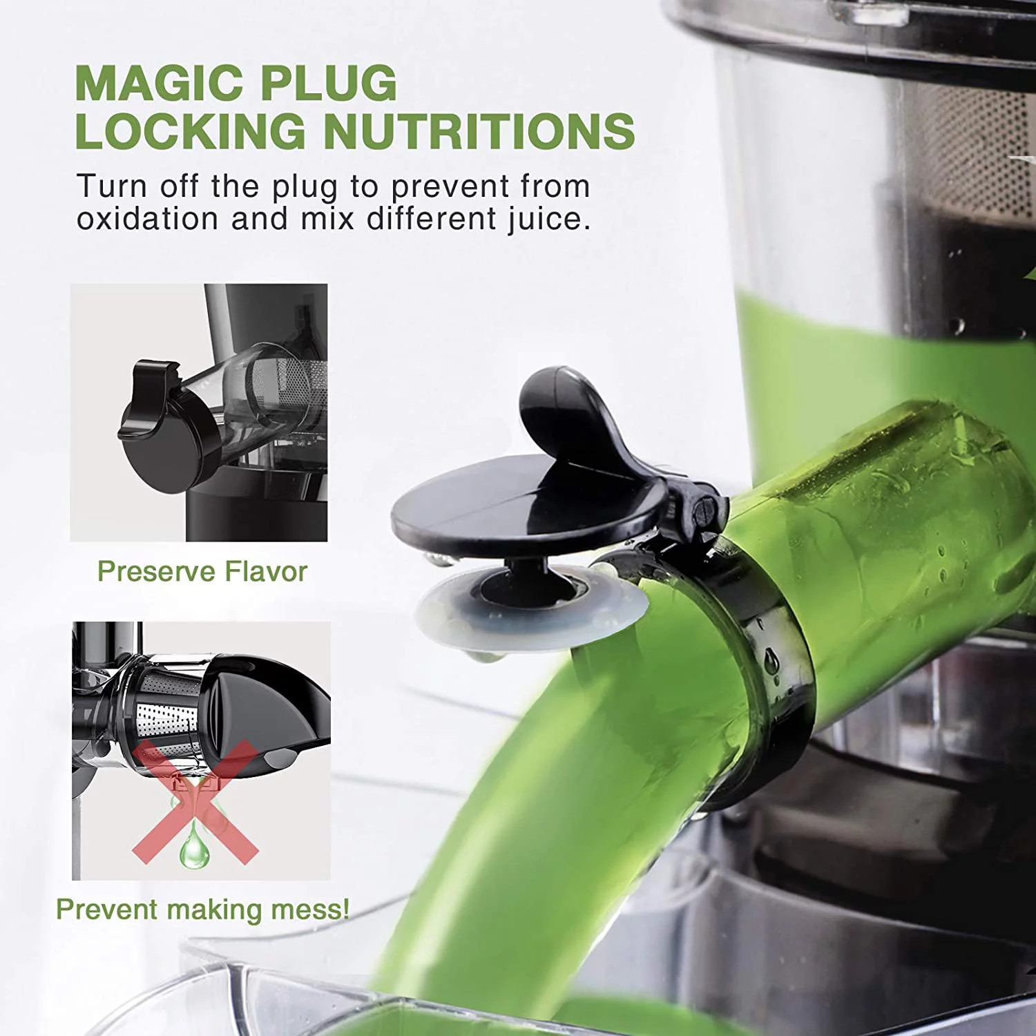 Aeitto ITYS-JS-1127-069 Slow Masticating Juicer Pro, Wide-mouthed 3.2-in Chute gallery