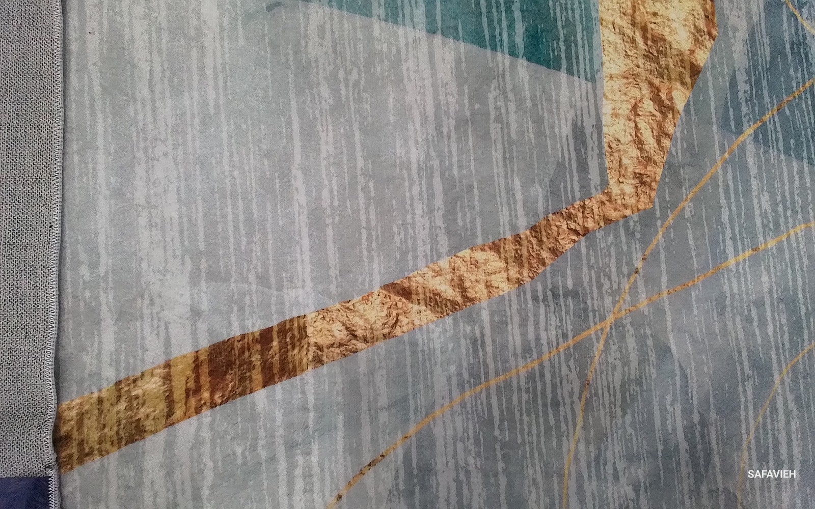 BLUE / GOLD 5'-0" x 8'-0" Back Stain Rug, Reduced Price 1172803131 STM836M-5 gallery