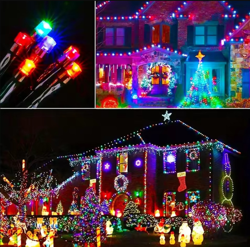 Solar Powered 100 LED String Lights Outdoor Waterproof Garden Christmas Lights gallery