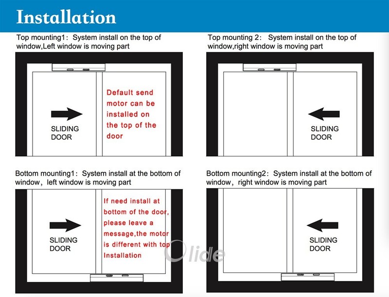 OlideSmart Automatic Residential Sliding Door Opener with Pet Collar Sensor Tag gallery