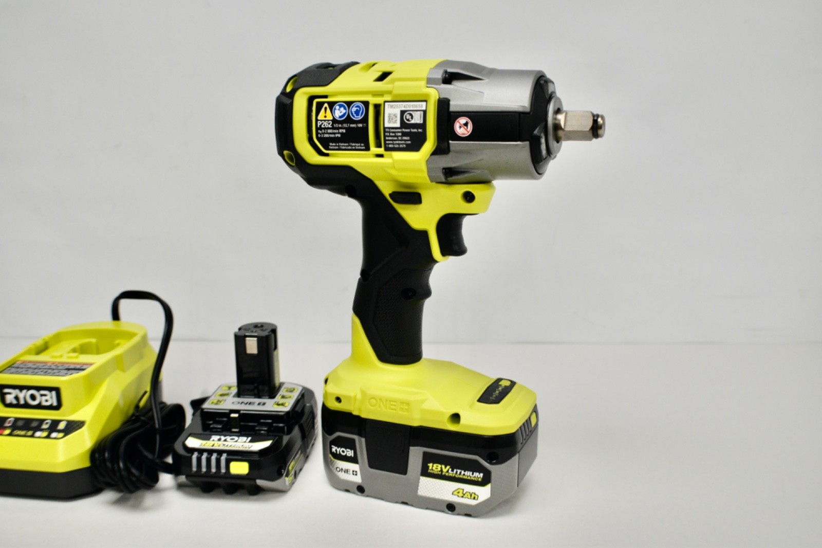 Ryobi P262 ONE+ HP Brushless Impact Wrench w/ Batteries & Charger gallery
