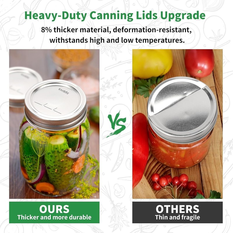 Canning Lids and Rings 52 Count Regular Mouth Mason Jar Band For Ball Kerr Jars gallery