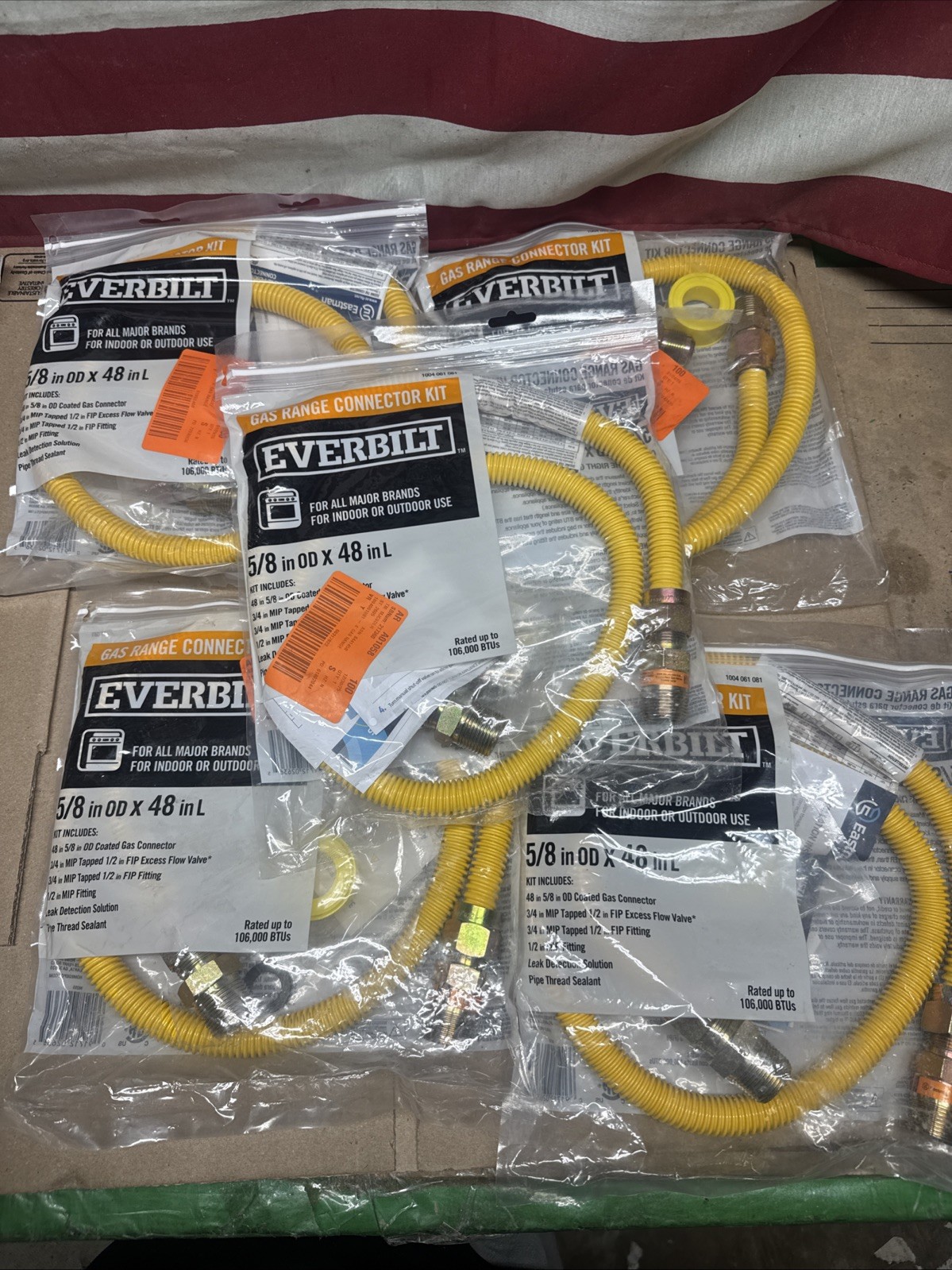 10-PACK EVERBILT GAS RANGE CONNECTOR Kit 5/8" x 48" Indoor/Outdoor All Brands gallery