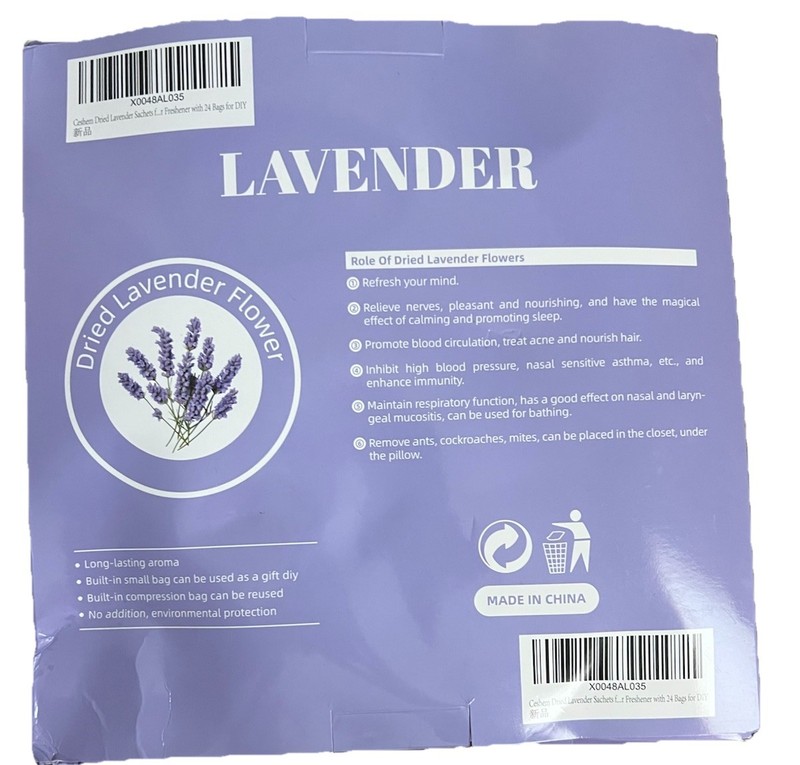 Ceshem 24 Pack Dried Lavender Flowers - DIY Sachet Bags Home Fragrance - New gallery