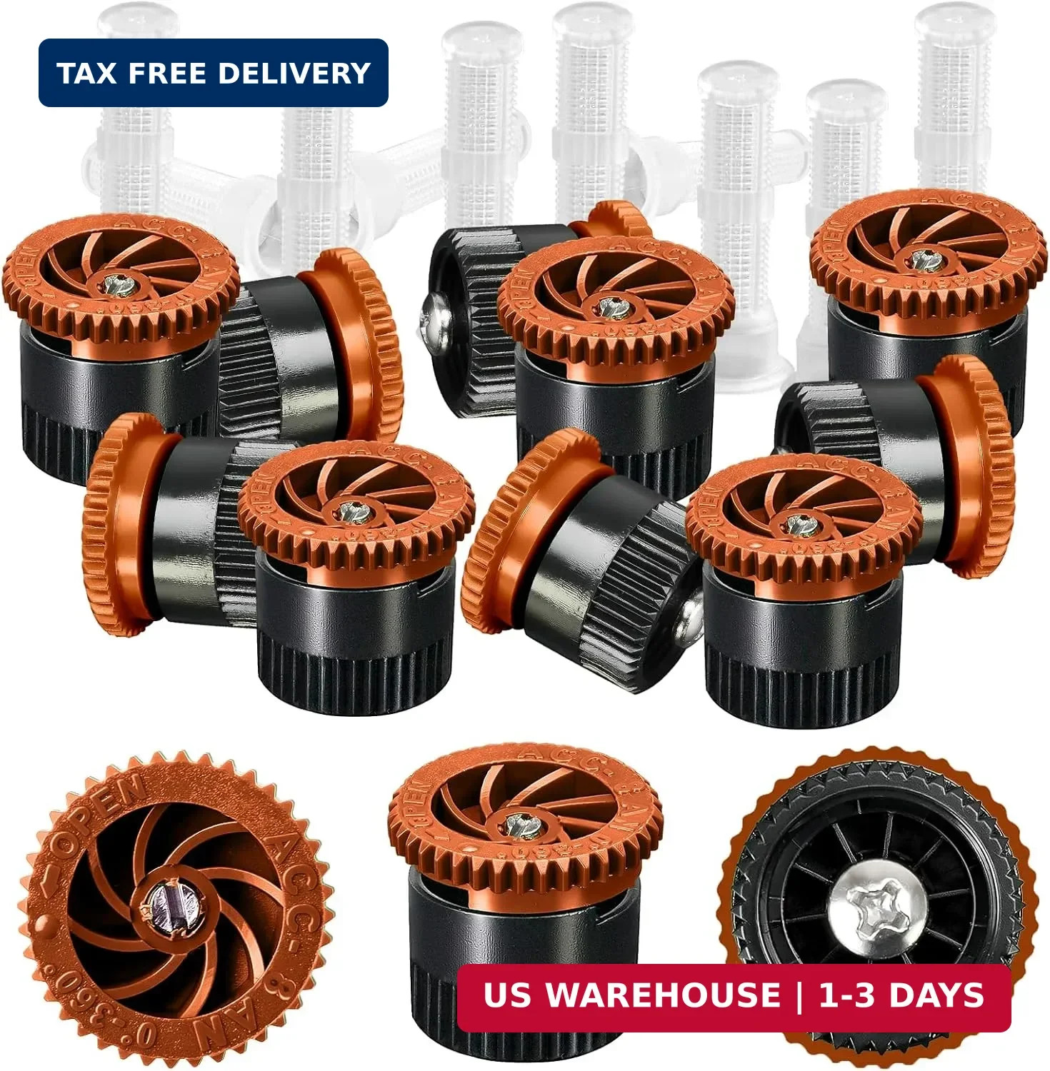 10 Pieces Variable Arc Nozzle, Replacement Pop-up Sprinkler Heads Compatible wit gallery