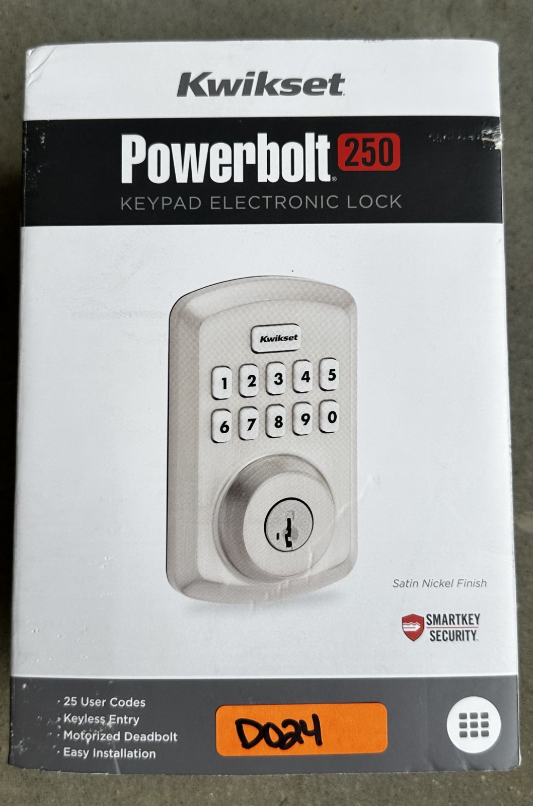 Kwikset Powerbolt 250 Electronic Keypad Deadbolt Lock Satin Nickel SmartKey gallery