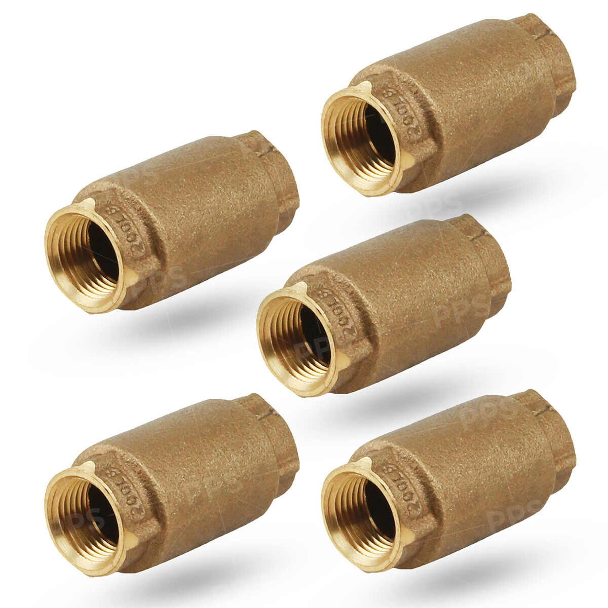 Midline Valve Inline Spring Loaded Check Valve, FIP Connection Cast Brass (5 PK) gallery