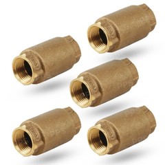 Midline Valve Inline Spring Loaded Check Valve, FIP Connection Cast Brass (5 PK)