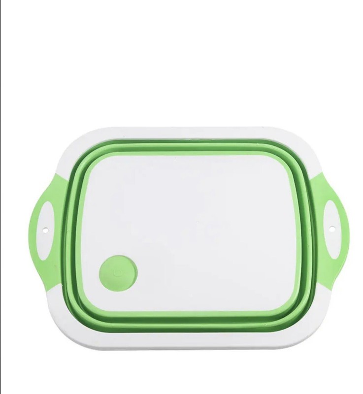Collapsible Cutting Board with Wash Basin and Drainage Hole, BBQ Prep Tub New US gallery