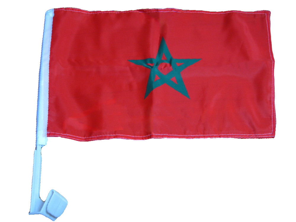 (2 Pack) Morocco Country Car Window Vehicle 12x18 12"x18" Flag gallery