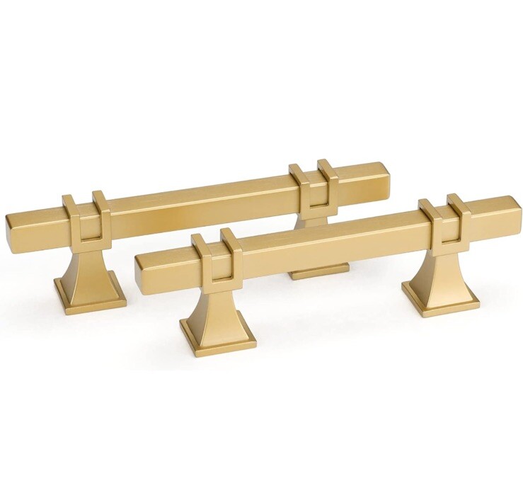 4 Pack Homdiy Cabinet Pulls Brushed Brass Kitchen Hardware 3in HDT19BB Remodel gallery