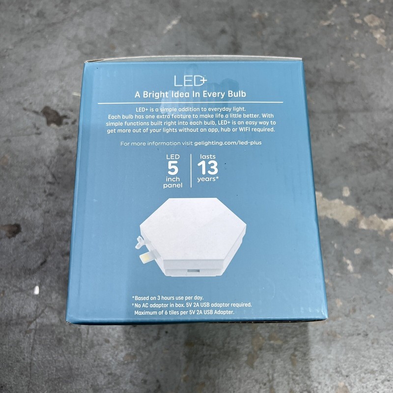 GE LED+ Multicolor Modular Light Panels Kit 6 Pc Hexagon Music Like Nanoleaf NEW gallery