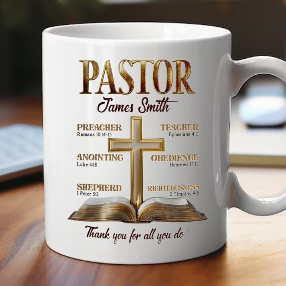 Personalized Pastor Mug Preacher Teacher Shepherd Christian Appreciation Gift gallery