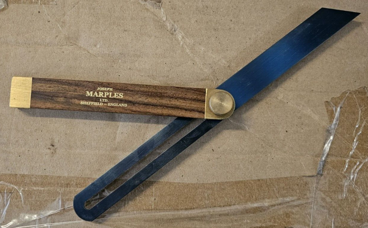 (New) Joseph Marples 20H, 12” Sliding Bevel, Rosewood/Brass, Thumbscrew Lock gallery